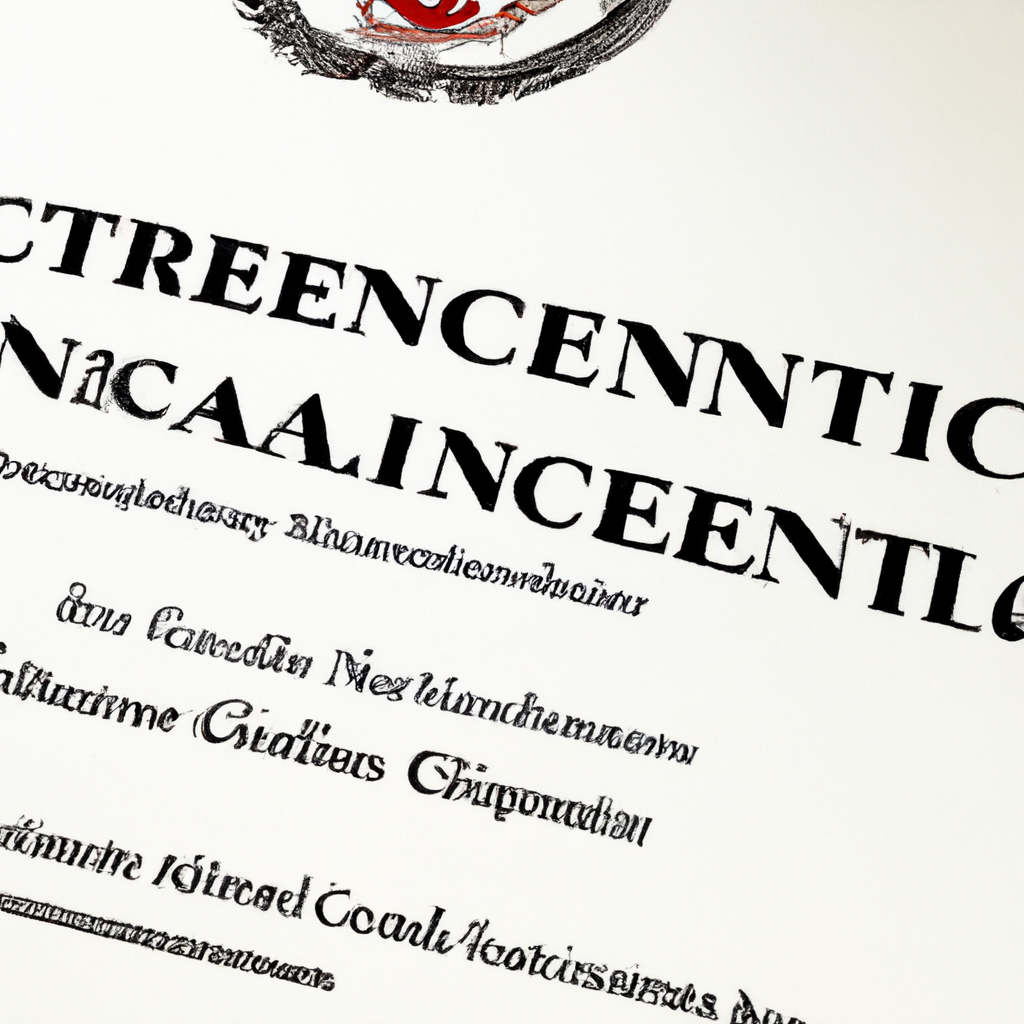 Certificato eccellenza